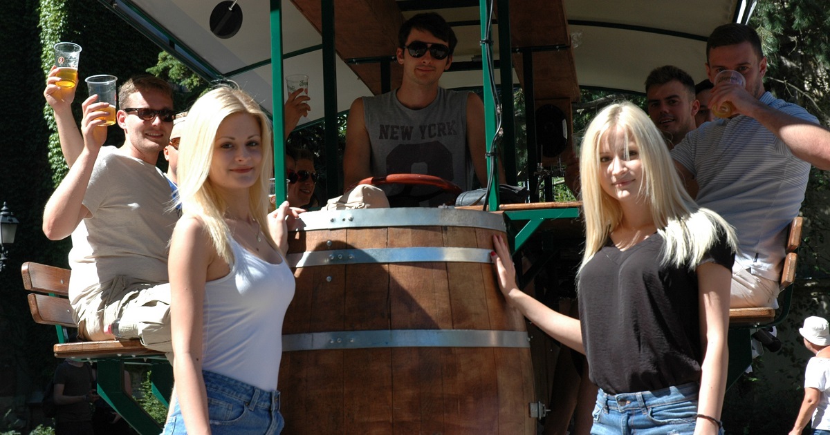 beer bike in bratislava