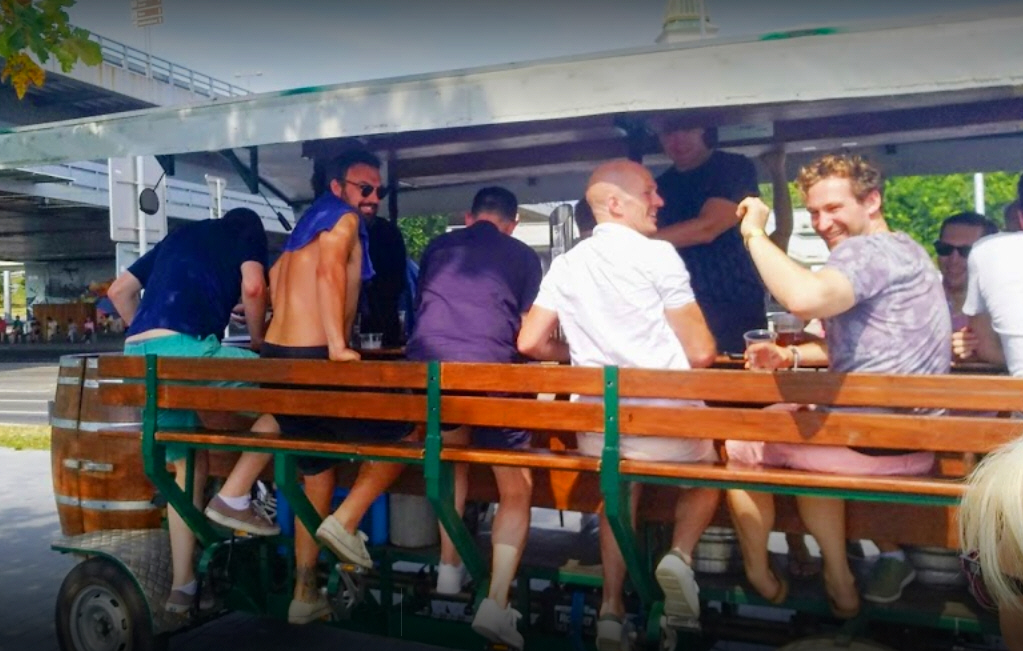 beer bike in bratislava